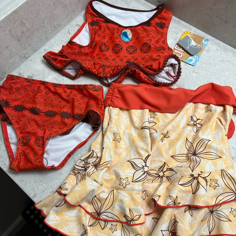 Disney Red and Yellow Kids Swim Bikini Set